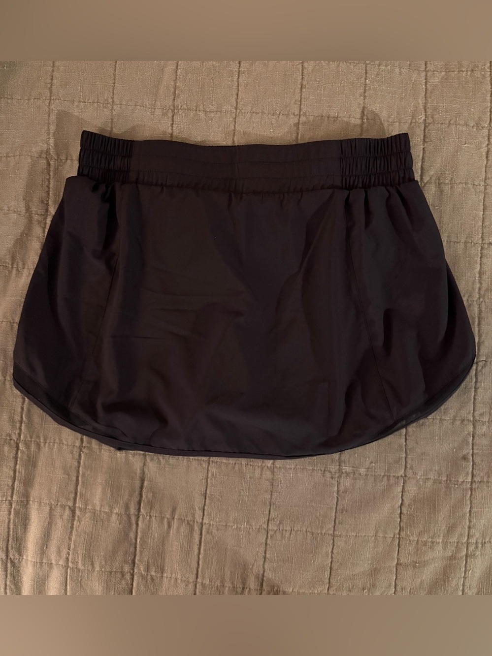 90 Degree By Reflex Black Athletic Mini Skirt with Elastic Waistband